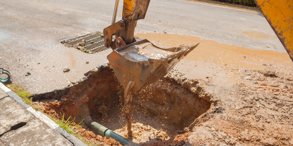 Excavations for plumbing repairs and installations